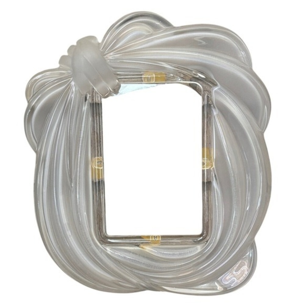 Vintage Elegant Knotted Bow Design Frosted Glass Picture Frame 11.5 missing back